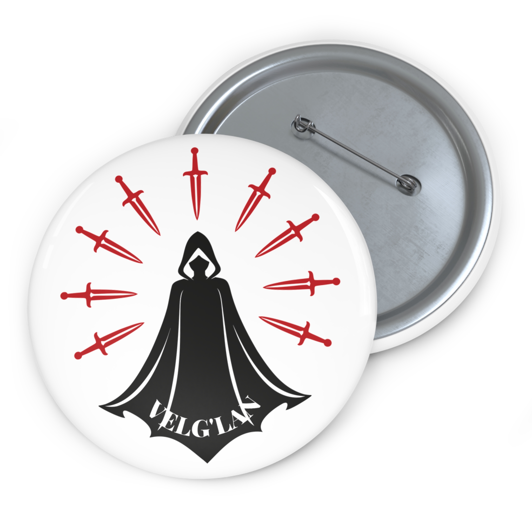 Velg'lan Fantasy Pin Button | Dark Fantasy Emblem Badge - Image 6