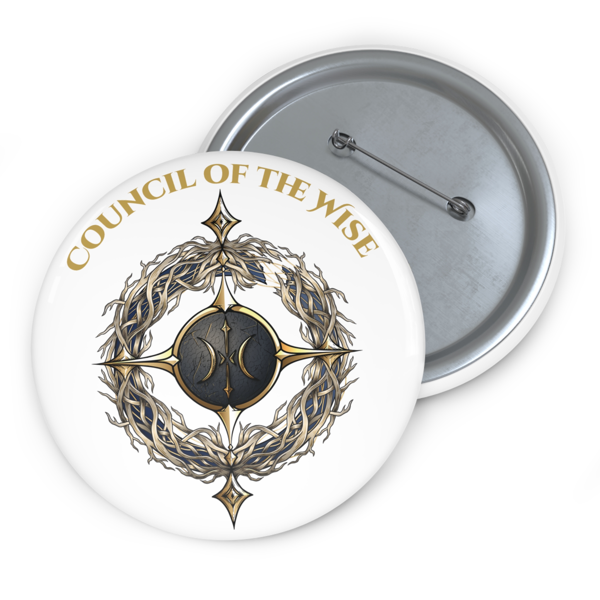 Council of the Wise Fantasy Pin Button | Dark Fantasy Emblem Badge - Image 5