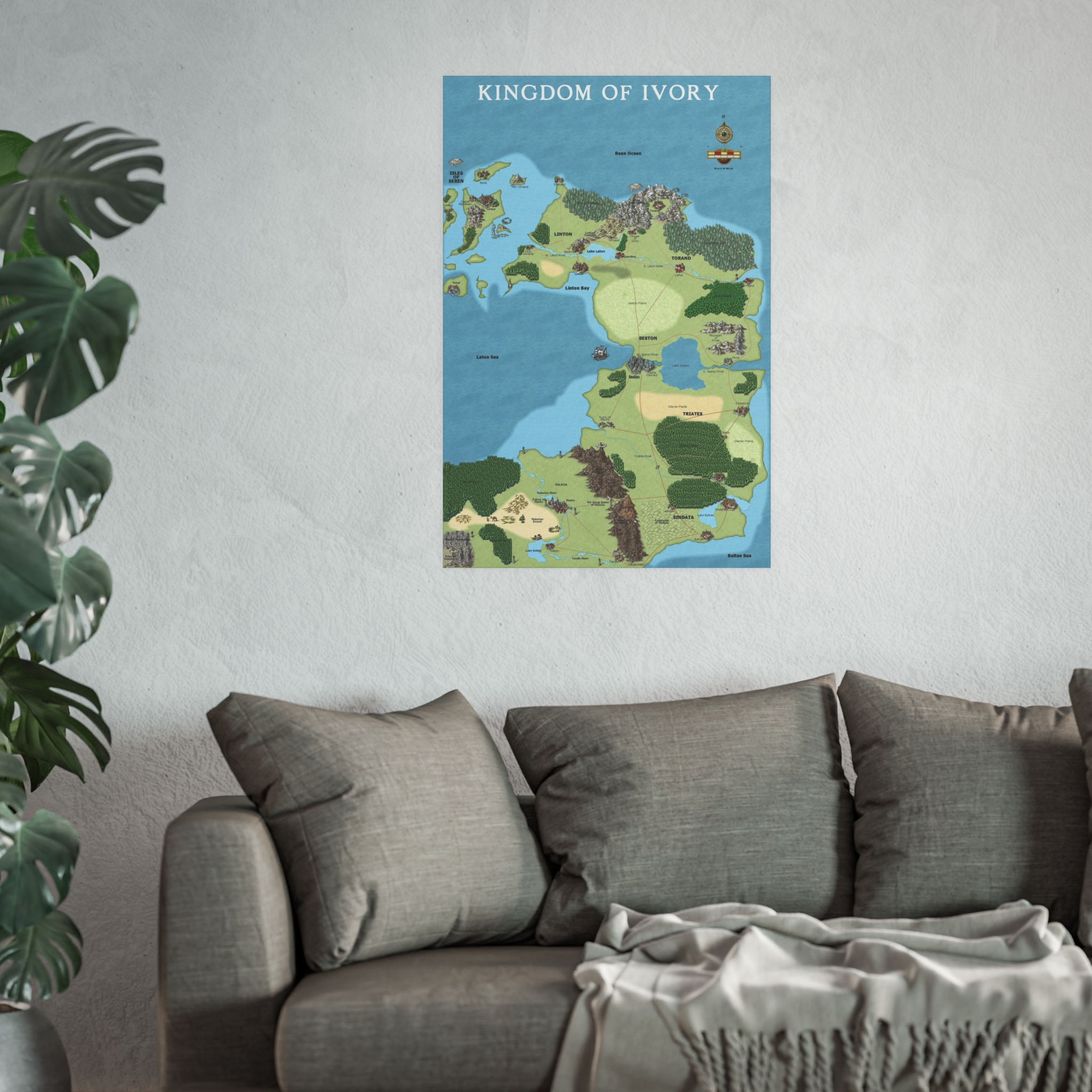 Kingdom of Ivory — Fantasy Map Poster from Anturia - Image 35