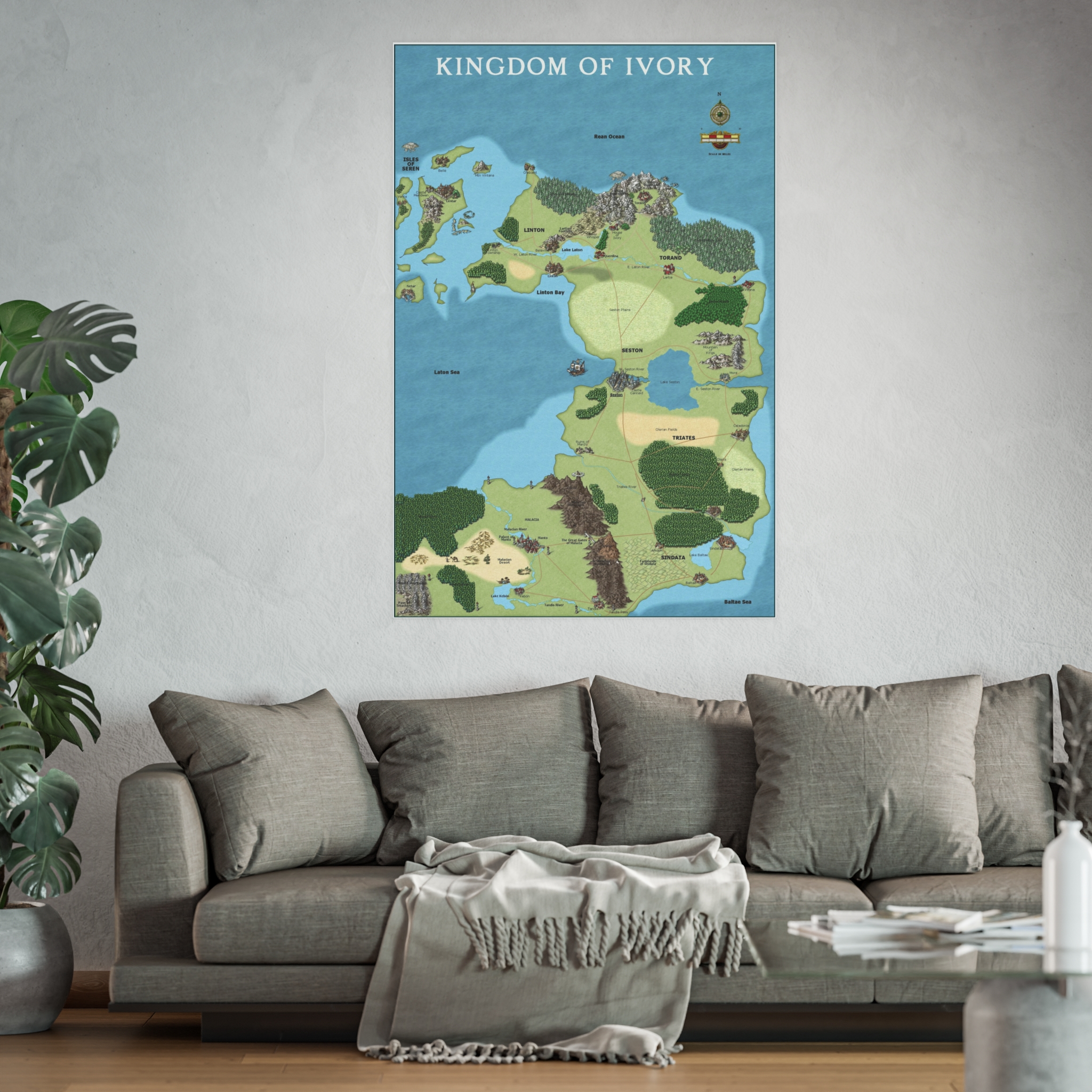 Kingdom of Ivory — Fantasy Map Poster from Anturia - Image 4