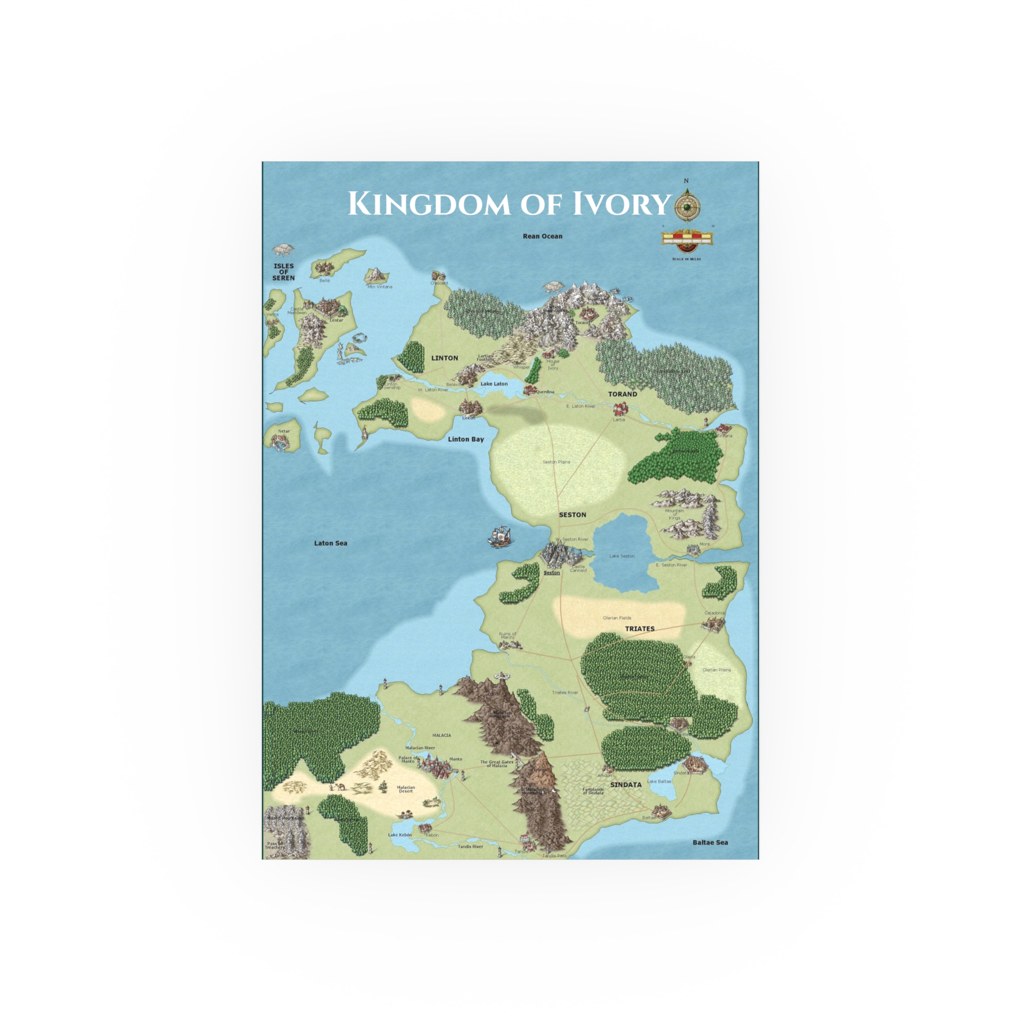 Kingdom of Ivory — Fantasy Map Poster from Anturia - Image 7