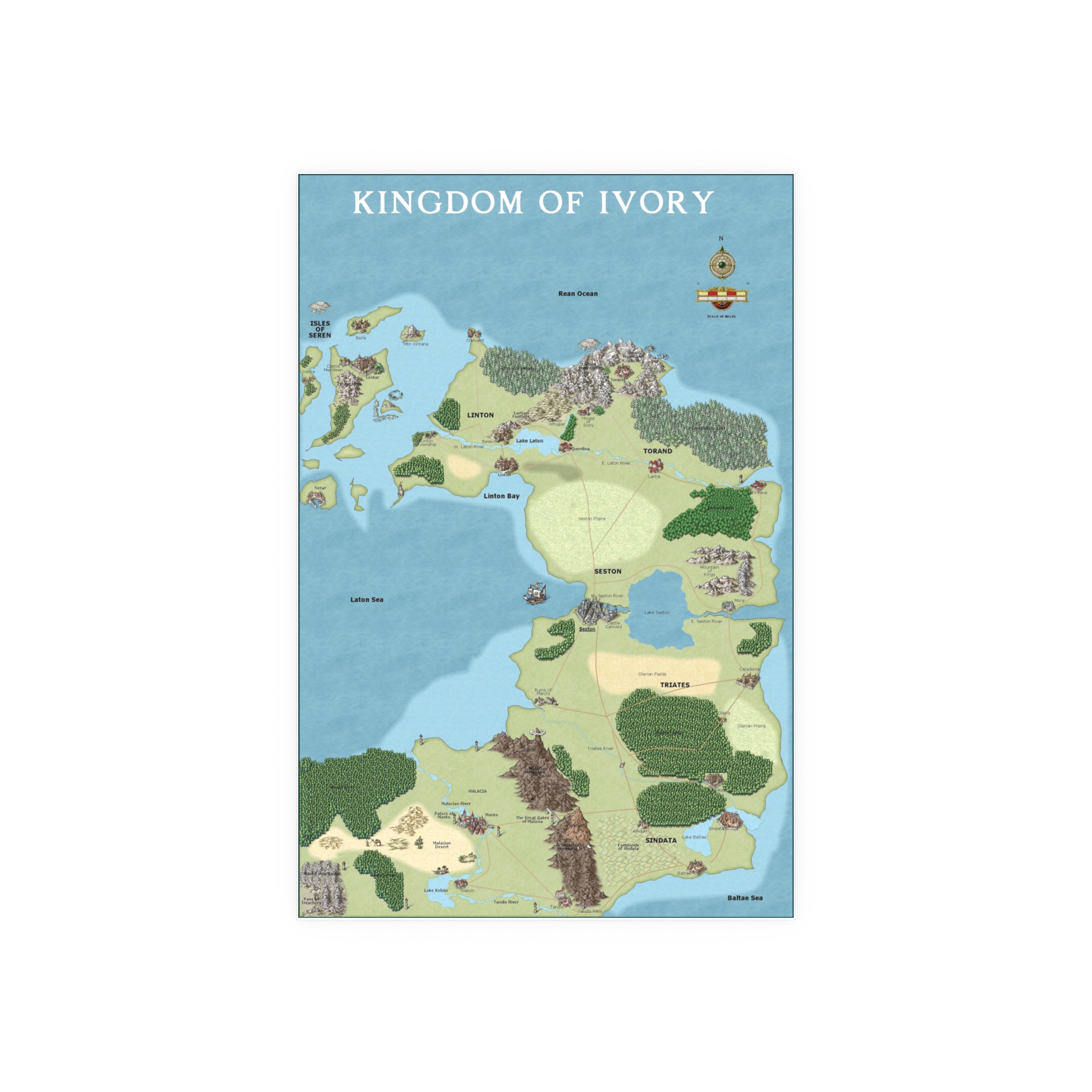 Kingdom of Ivory — Fantasy Map Poster from Anturia - Image 5