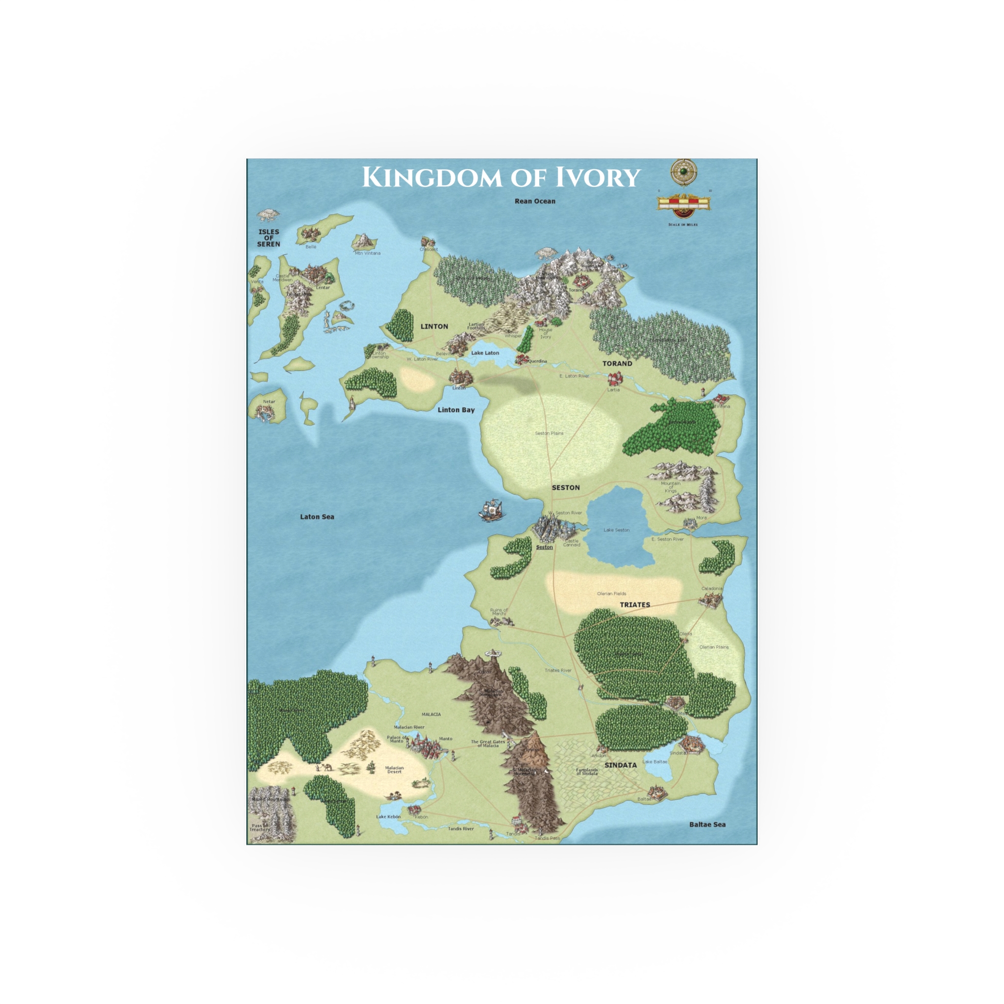 Kingdom of Ivory — Fantasy Map Poster from Anturia - Image 13