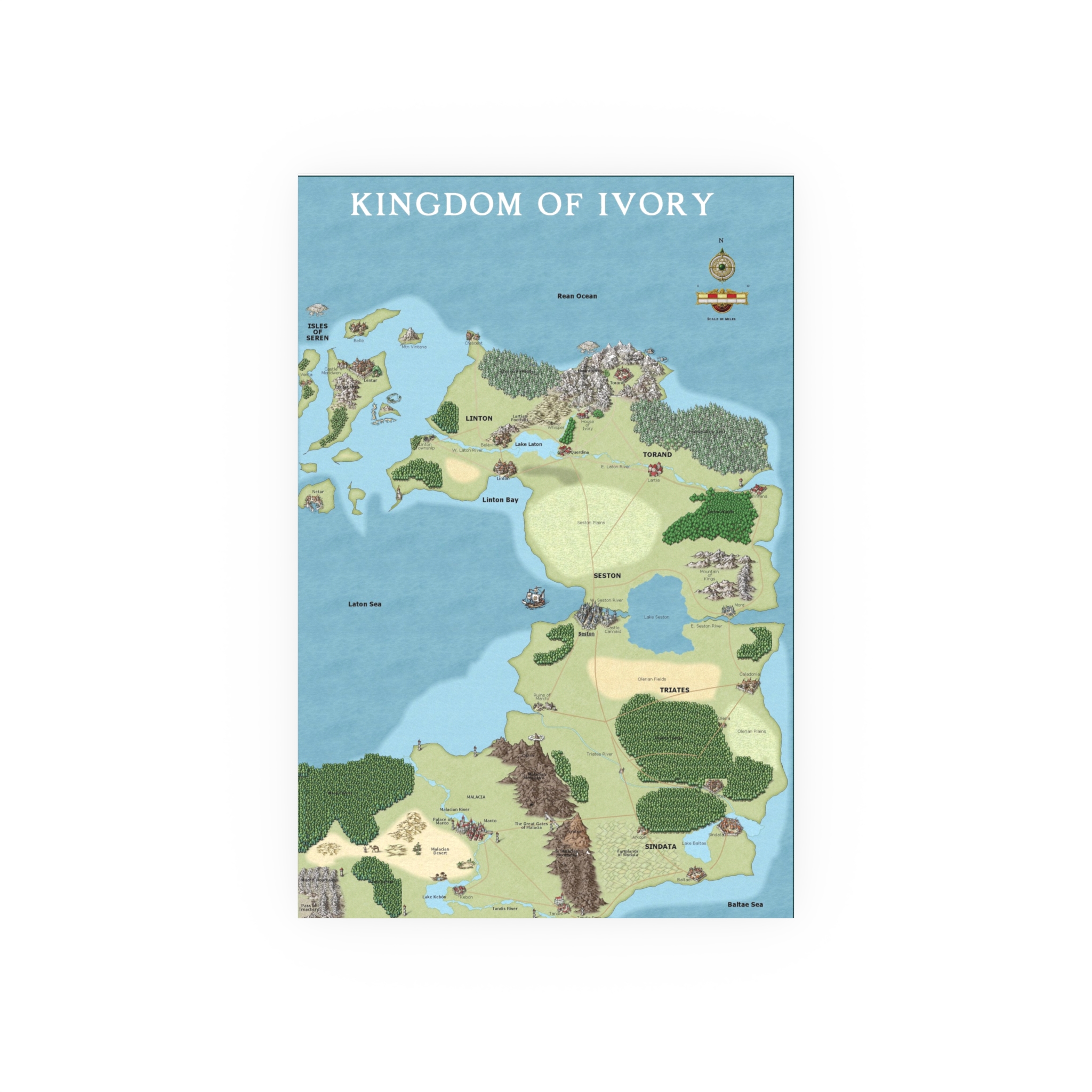 Kingdom of Ivory — Fantasy Map Poster from Anturia - Image 19