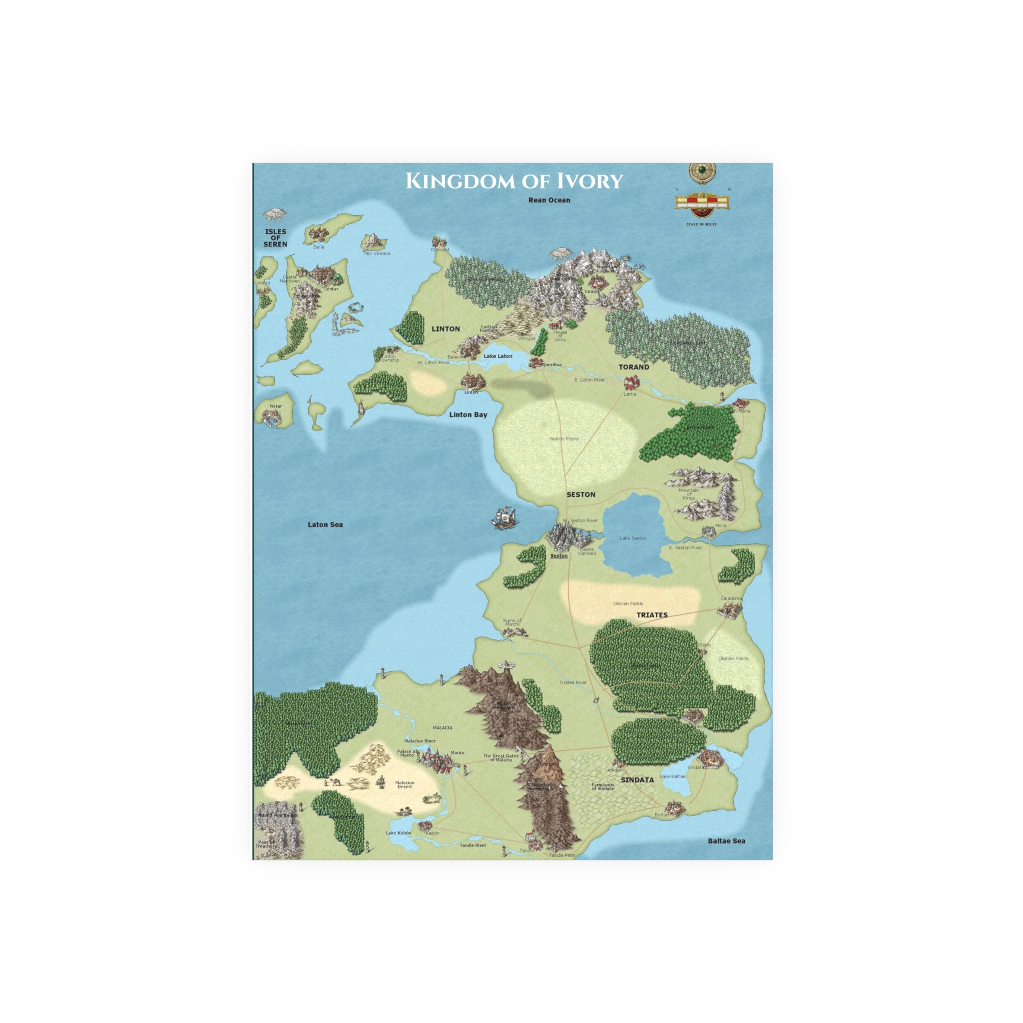 Kingdom of Ivory — Fantasy Map Poster from Anturia - Image 40