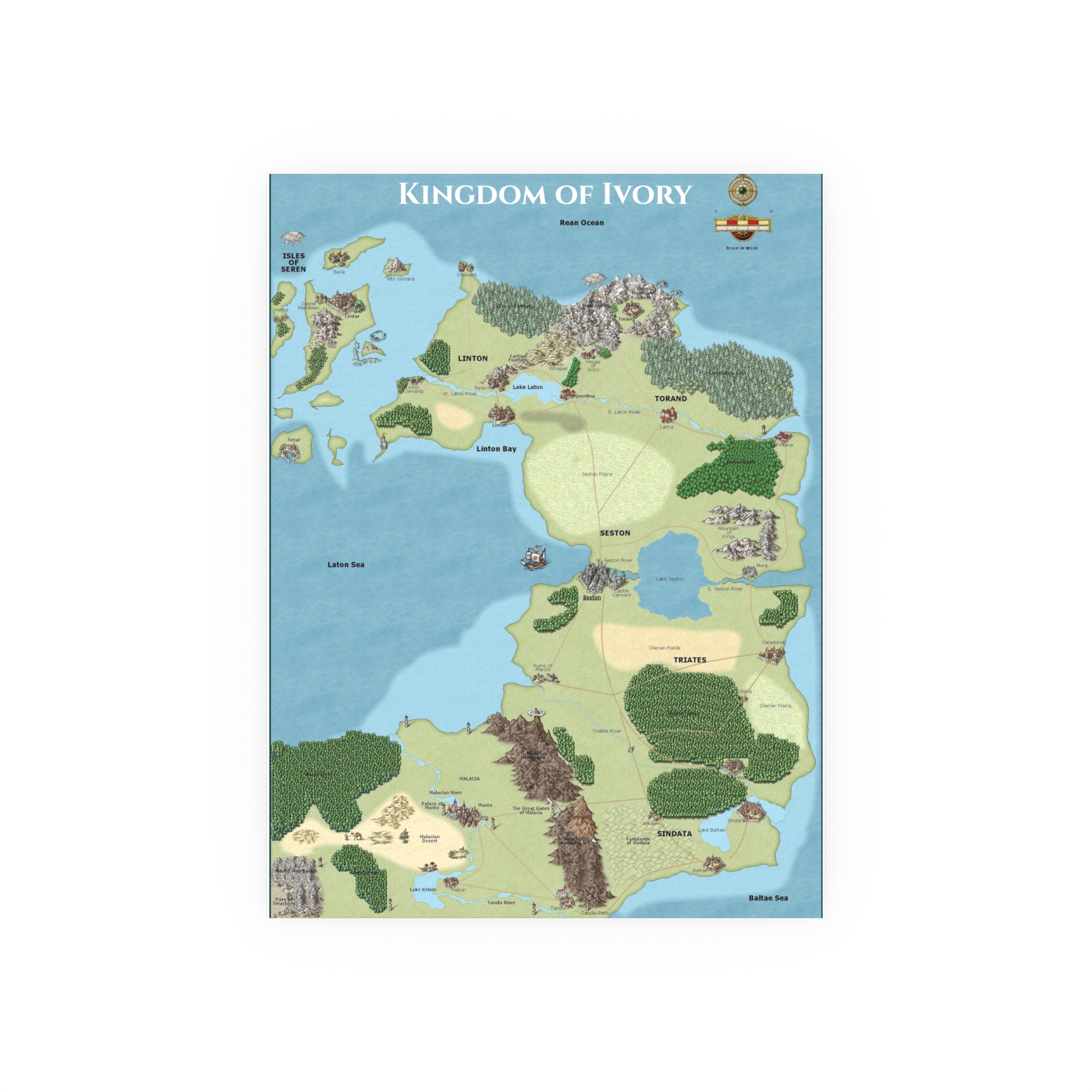 Kingdom of Ivory — Fantasy Map Poster from Anturia - Image 22